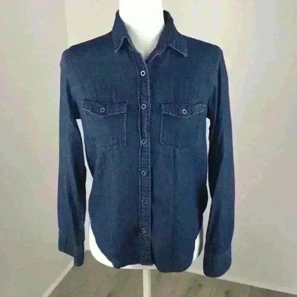Ali & Kris Blue Button Down Shirt Size M - Picture 1 of 8